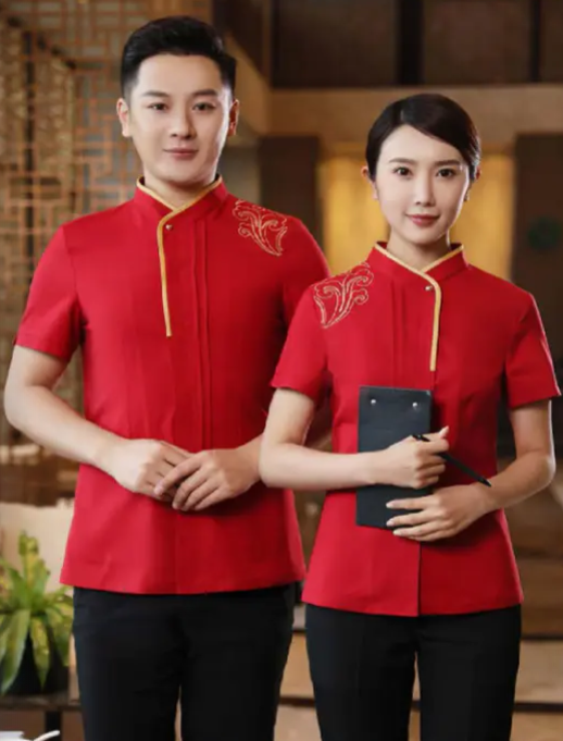 工作服，酒店工作服，紅色酒店工作服，工作服制服
